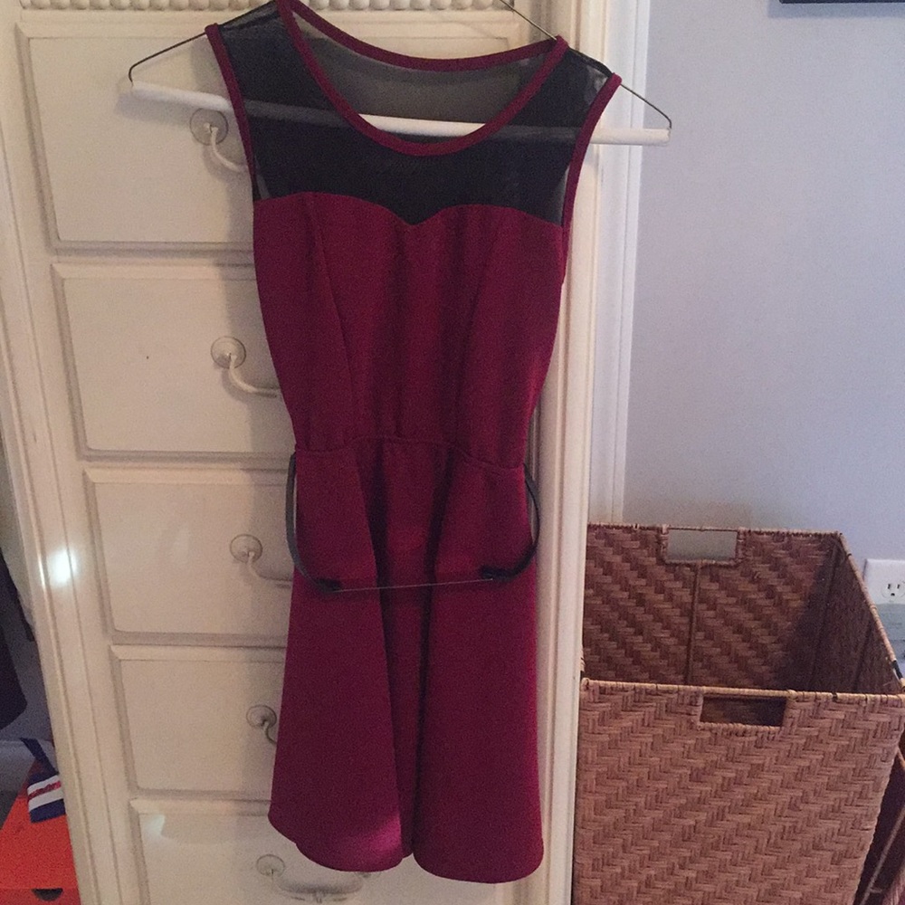 Cute burgundy juniors  dress